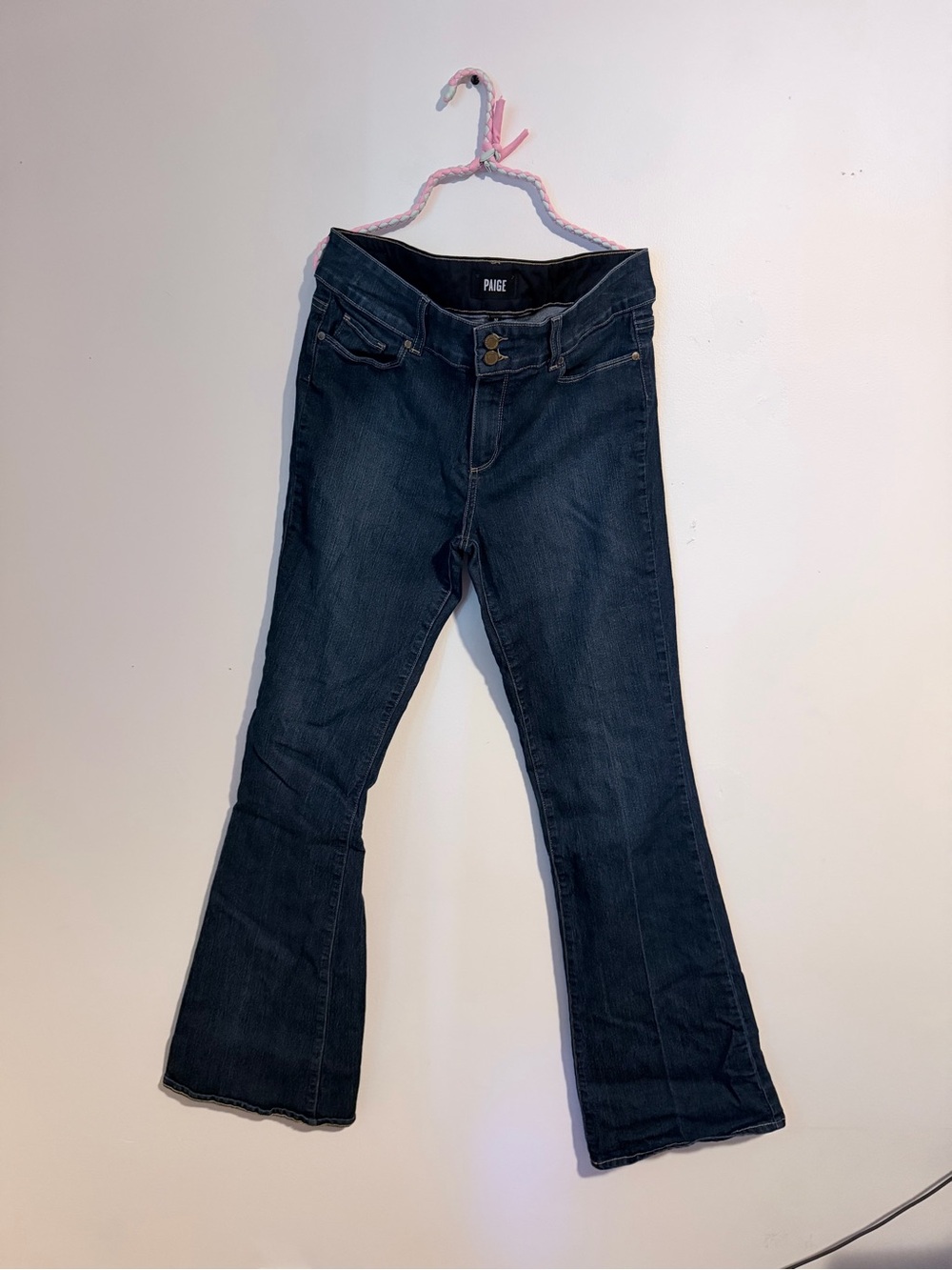 PAIGE Dark Blue Flare Jeans